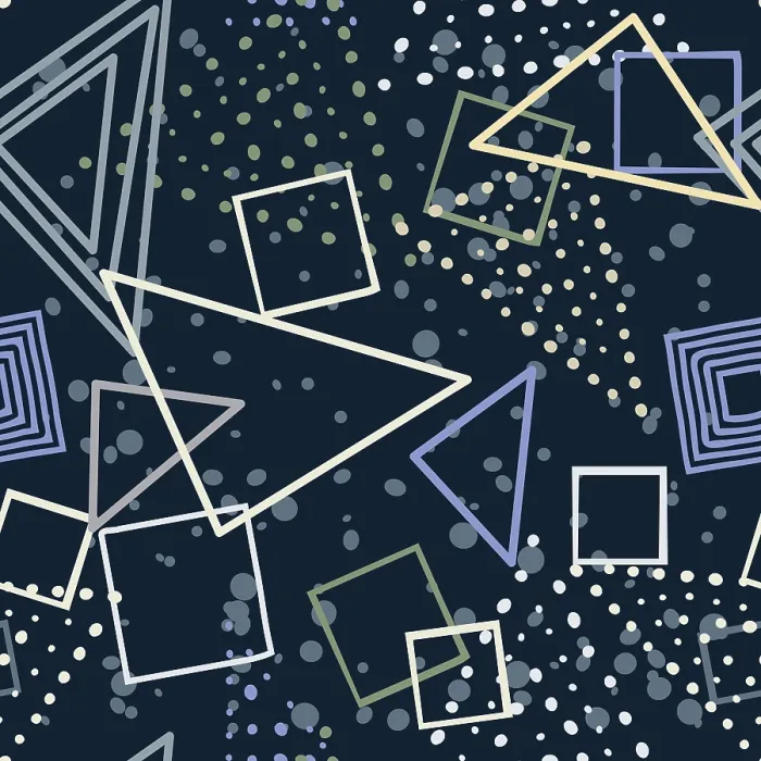 Framed Print : Blue Squares and Triangles Seamless Print Background Framed Print : Blue Squares and Triangles Seamless Print Background