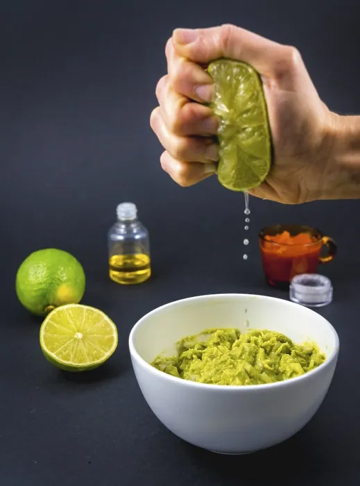 Framed Print : Guacamole Recipe Print: Squeeze the Lime in Avocado