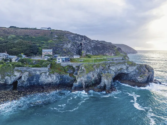 Framed Print : St Agnes Beach and Cliffs Drone Print, Cornwall, England Framed Print : St Agnes Beach and Cliffs Drone Print, Cornwall, England