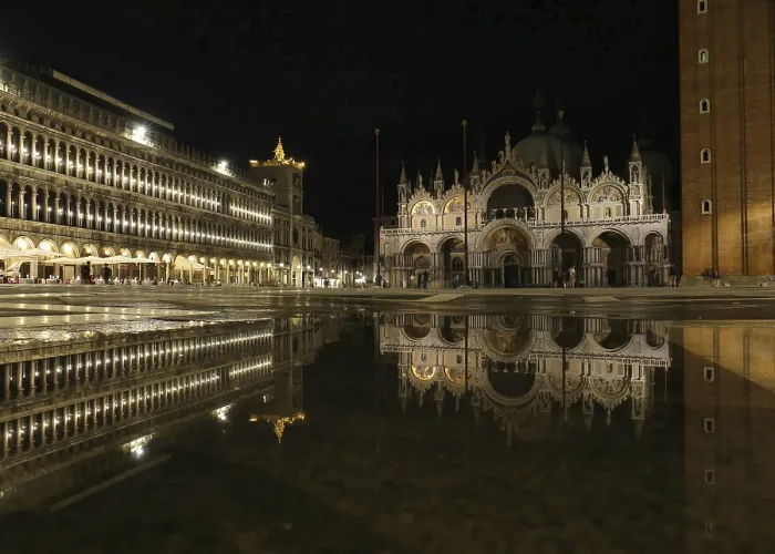 Framed Print : St Marks Square in Venice with Reflection Print Framed Print : St Marks Square in Venice with Reflection Print