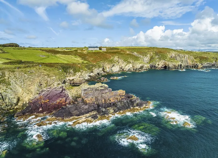 Framed Print : St. Non's Cliffs and Bay Print, St Davids, Wales UK Framed Print : St. Non's Cliffs and Bay Print, St Davids, Wales UK