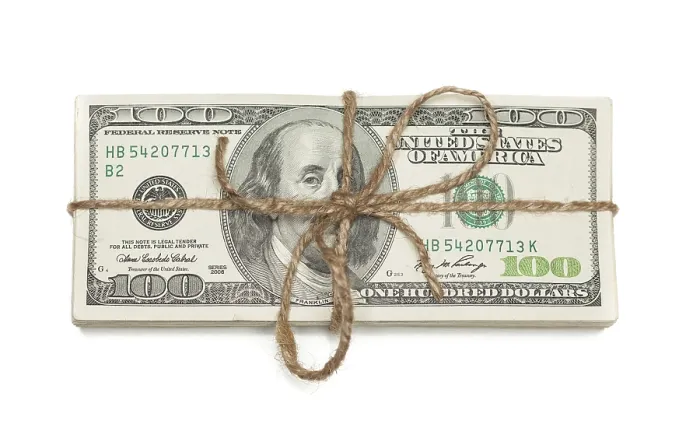 Framed Print : Stack of One Hundred Dollar Bills Print Framed Print : Stack of One Hundred Dollar Bills Print