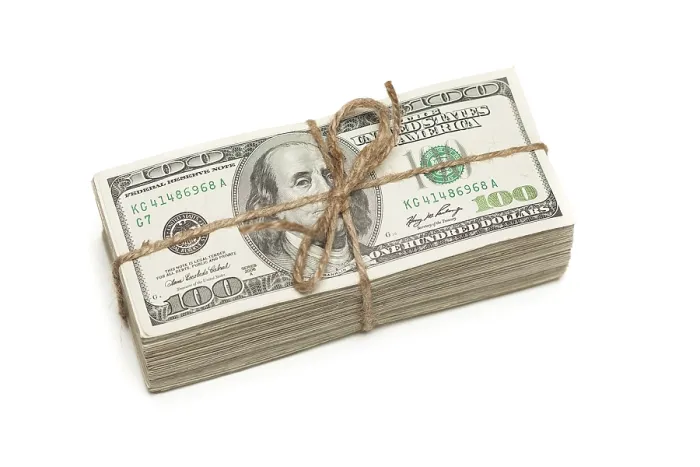 Framed Print : Stack of One Hundred Dollar Bills Print Framed Print : Stack of One Hundred Dollar Bills Print