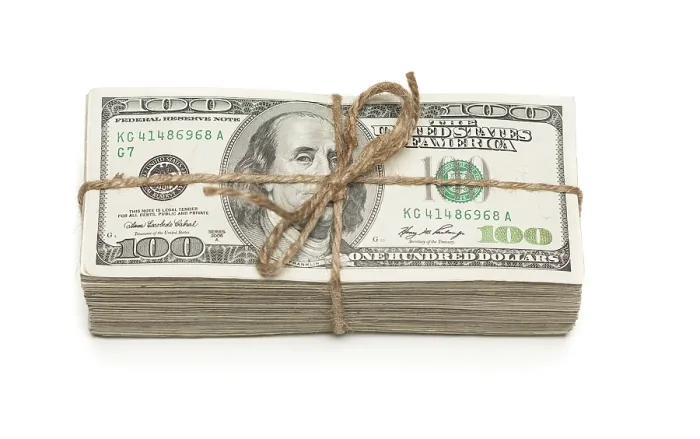 Framed Print : Stack of One Hundred Dollar Bills Print Framed Print : Stack of One Hundred Dollar Bills Print