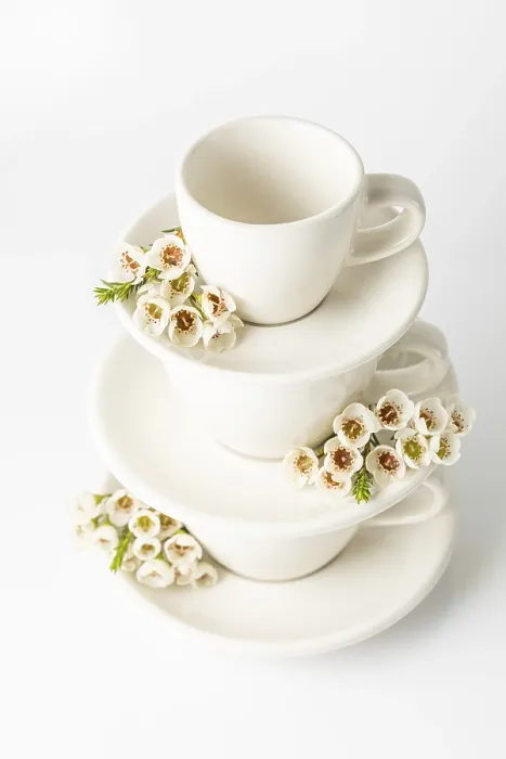 Framed Print : Elegant Spring Teacup Print Framed Print : Elegant Spring Teacup Print