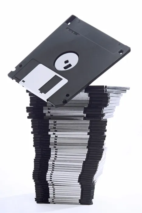Framed Print : Stack of Floppy Disks Print