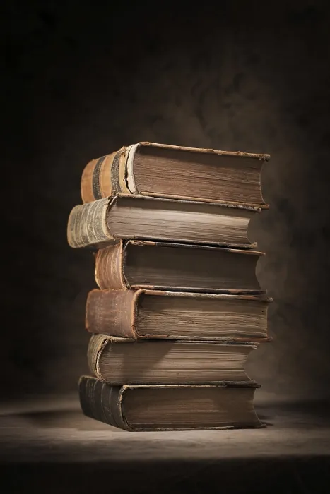 Framed Print : A Stack of Old Worn Books Print Framed Print : A Stack of Old Worn Books Print