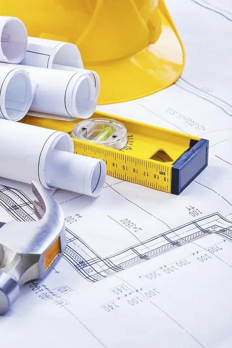 Framed Print : Stack of Rolls Blueprint Print