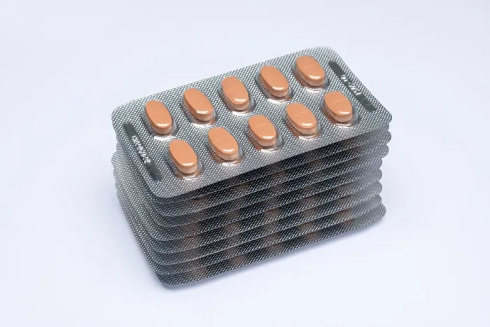 Framed Print : Germany Print of Stack with Tablets in Blister Packaging Framed Print : Germany Print of Stack with Tablets in Blister Packaging
