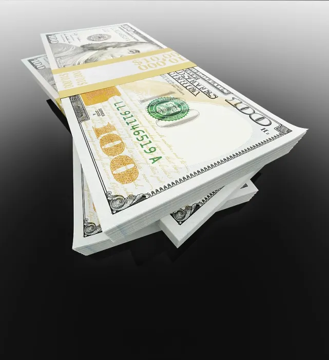 Framed Print : Stack of Thirty Thousand Dollars Print on Black Surface Framed Print : Stack of Thirty Thousand Dollars Print on Black Surface
