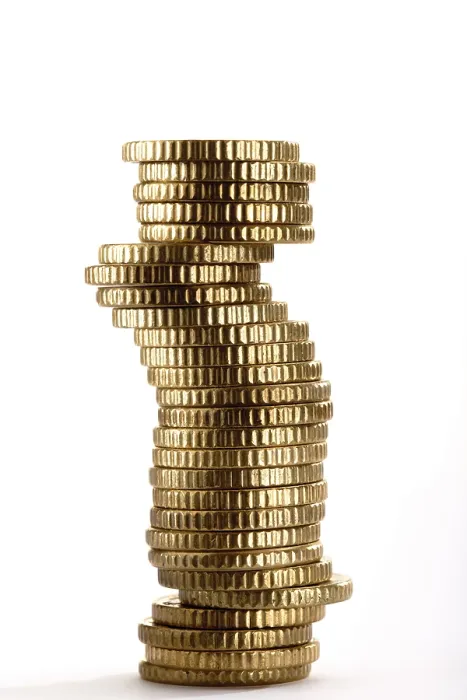 Framed Print : Stacked Coins Print Framed Print : Stacked Coins Print