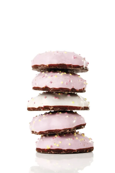 Framed Print : Stacked Gingerbread Biscuits Print