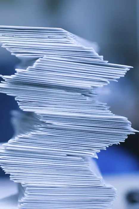 Framed Print : Stacked Papers Print