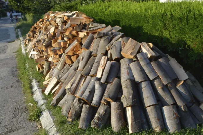 Framed Print : Stacked Winter Logs for Heating Print Framed Print : Stacked Winter Logs for Heating Print