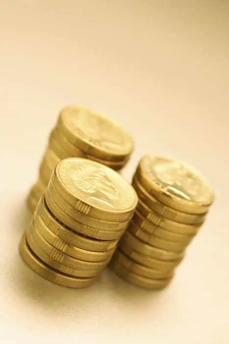 Framed Print : Stacks of Coins Print Framed Print : Stacks of Coins Print