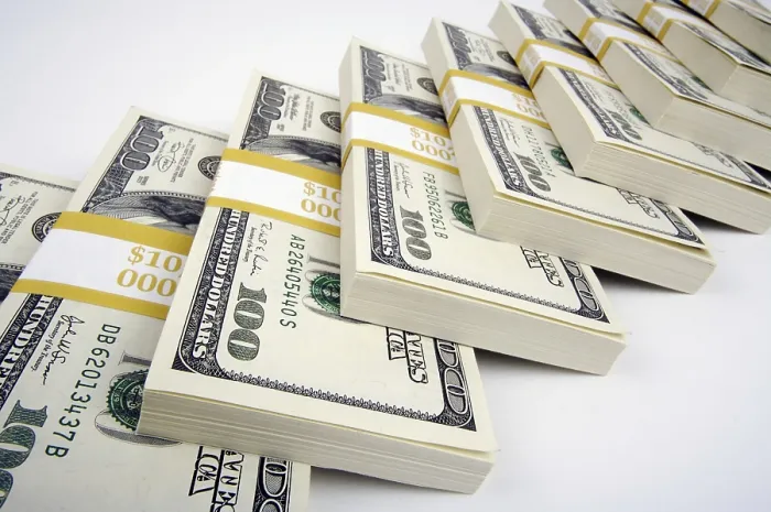 Framed Print : Stacks of Hundred Dollar Bills Print Framed Print : Stacks of Hundred Dollar Bills Print
