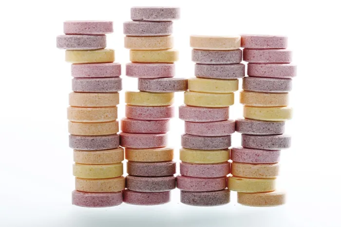 Framed Print : Multicoloured Grape Sugar Tablets Print Framed Print : Multicoloured Grape Sugar Tablets Print