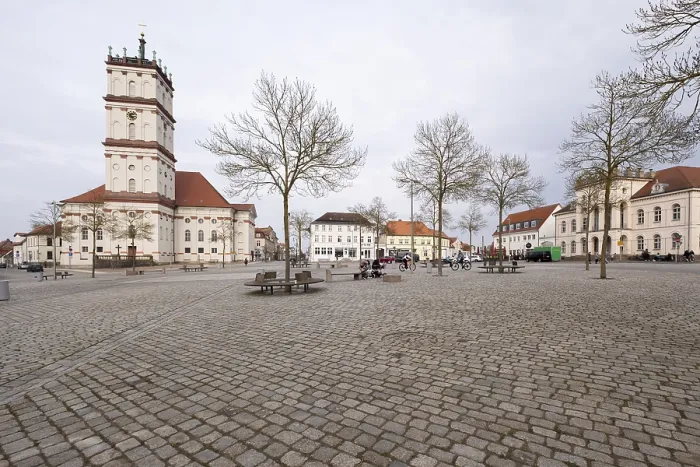 Framed Print : Stadtkirche am Markt Print, Neustrelitz, Germany Framed Print : Stadtkirche am Markt Print, Neustrelitz, Germany