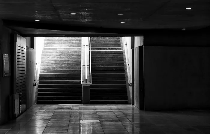 Framed Print : Stairs into the Underground Print Framed Print : Stairs into the Underground Print