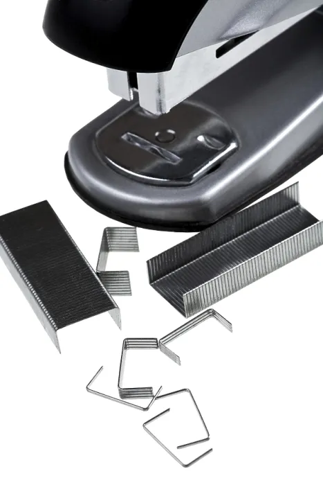 Framed Print : Staples and Office Stapler Close-up Print