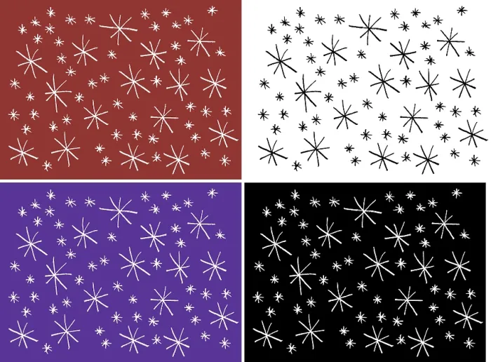 Framed Print : Winter Holiday Star Pattern Print Set Framed Print : Winter Holiday Star Pattern Print Set