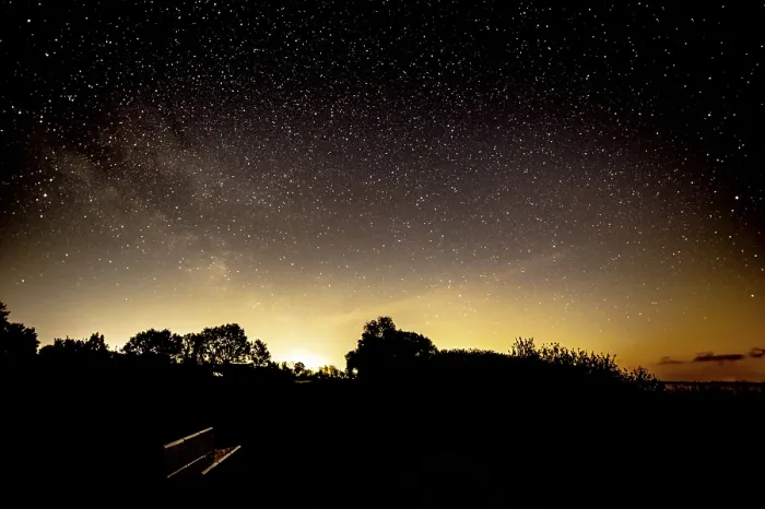 Framed Print : Starry Sky Print, Lembruch Dyke, Germany Framed Print : Starry Sky Print, Lembruch Dyke, Germany
