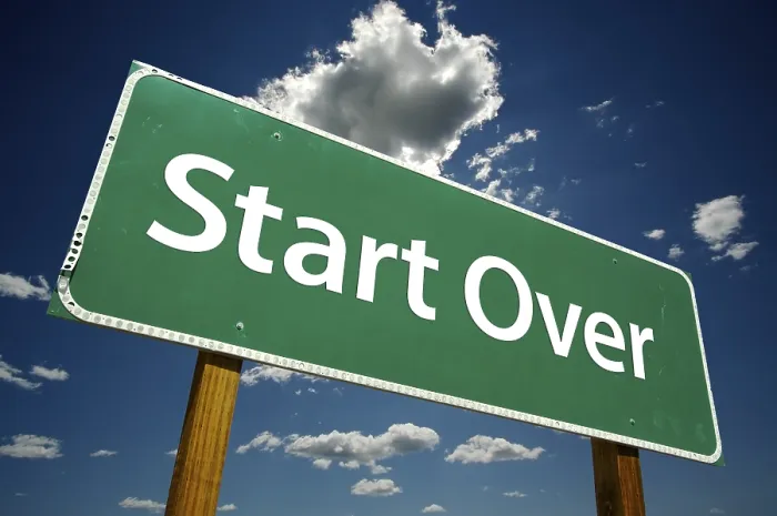 Framed Print : Start Over Road Sign Print with Dramatic Clouds Framed Print : Start Over Road Sign Print with Dramatic Clouds