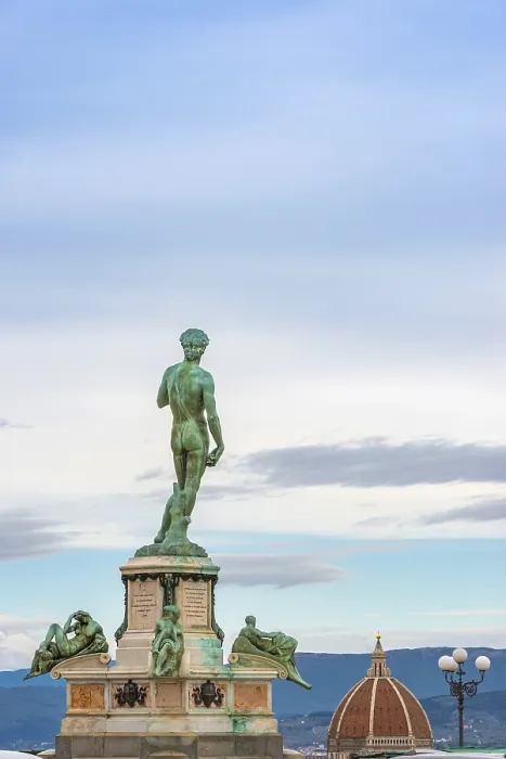Framed Print : Statue of David Print in Florence, Italy