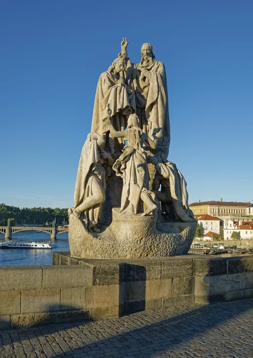 Framed Print : Statue of St. Cyril and Methodius Print, Charles Bridge, Prague Framed Print : Statue of St. Cyril and Methodius Print, Charles Bridge, Prague