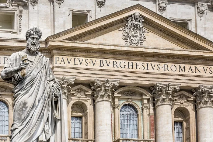 Framed Print : Statue of St. Peter Print, Vatican, Rome