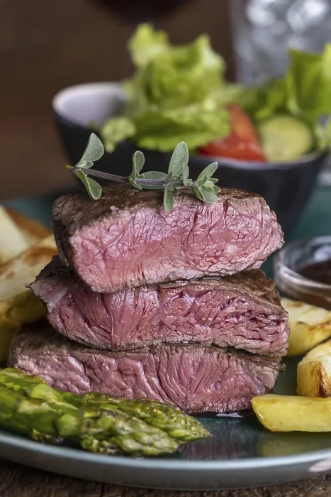 Framed Print : Steak with Asparagus and Chips Print Framed Print : Steak with Asparagus and Chips Print