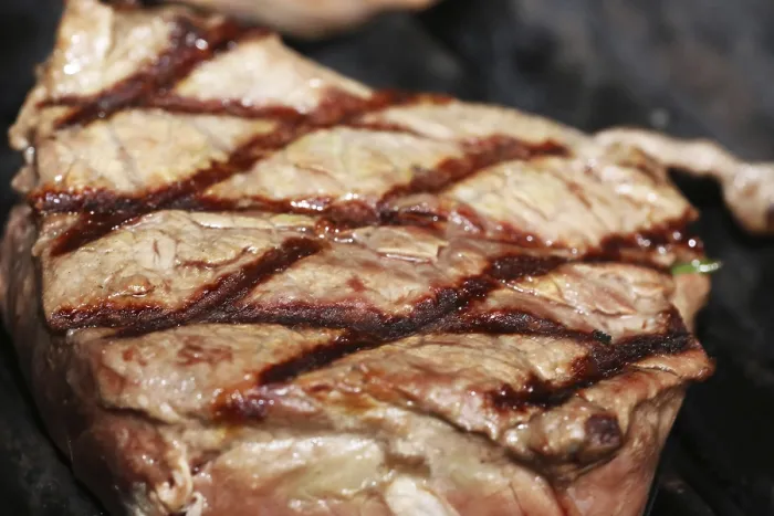 Framed Print : Steak on the grill with diamond pattern Print Framed Print : Steak on the grill with diamond pattern Print