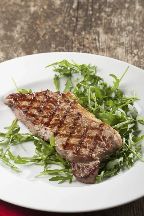 Framed Print : Print of Steak on Rocket Salad Framed Print : Print of Steak on Rocket Salad