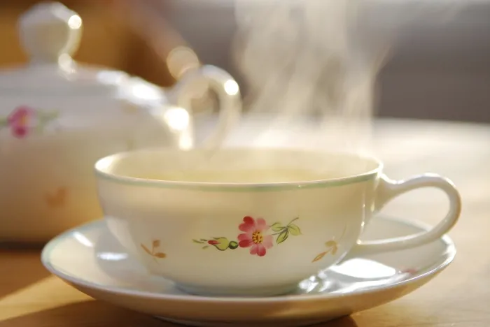 Framed Print : Steaming Cup of Herb Tea Print Framed Print : Steaming Cup of Herb Tea Print