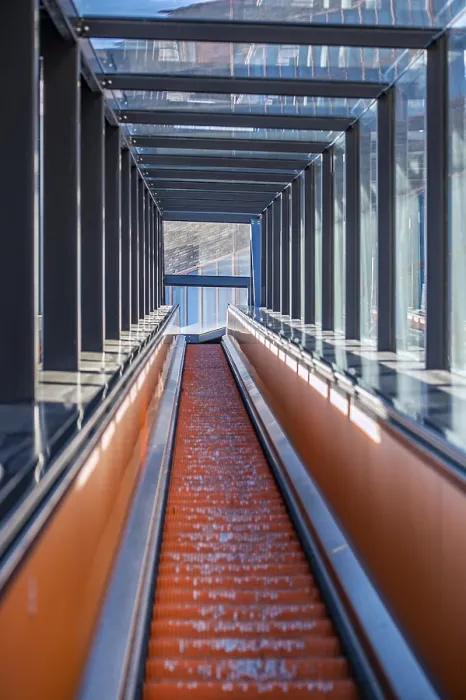 Framed Print : Steep Escalator Print Framed Print : Steep Escalator Print