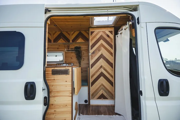 Framed Print : Cozy Camper Interior Print: Digital Nomad's Dream