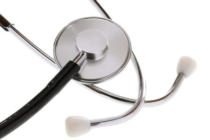 Framed Print : 'Stethoscope Print, Medical Instrument in Focus.' Framed Print : 'Stethoscope Print, Medical Instrument in Focus.'