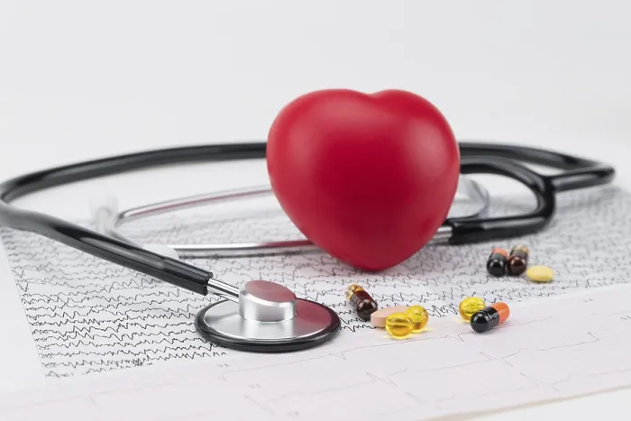 Framed Print : Print of Stethoscope on Electrocardiogram with Toy Heart Framed Print : Print of Stethoscope on Electrocardiogram with Toy Heart