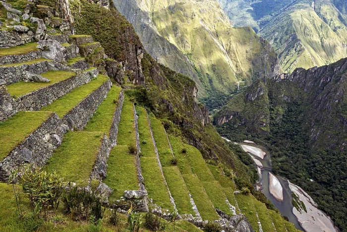 Framed Print : Machu Picchu Print: Stone Terraces in the Andes