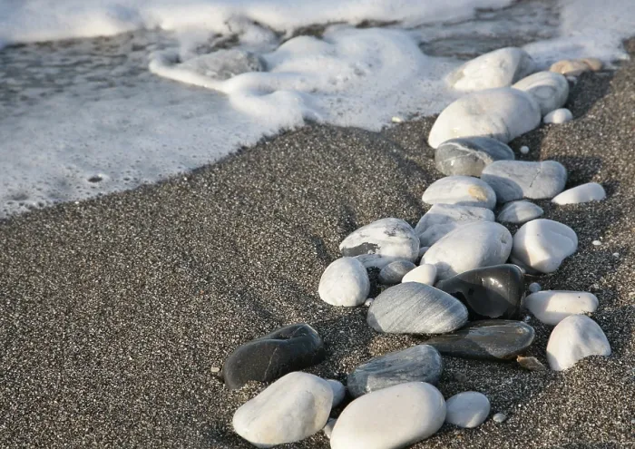 Framed Print : Stones at the Beach Print Framed Print : Stones at the Beach Print