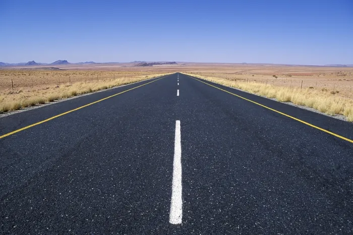 Framed Print : Straight Road in Namibia Print Framed Print : Straight Road in Namibia Print