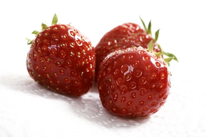 Framed Print : Three Strawberries Print Framed Print : Three Strawberries Print