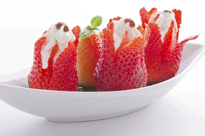 Framed Print : Strawberry with Cream Print Framed Print : Strawberry with Cream Print