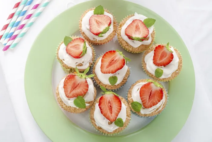 Framed Print : Strawberry Muffins Print Framed Print : Strawberry Muffins Print