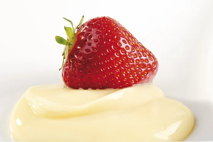 Framed Print : Strawberry and Vanilla Pudding Print Framed Print : Strawberry and Vanilla Pudding Print