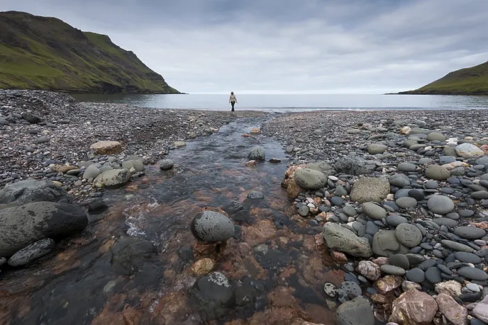 Framed Print : Stream, Beach, Brunavik Print, Viknaslodir, Iceland Framed Print : Stream, Beach, Brunavik Print, Viknaslodir, Iceland