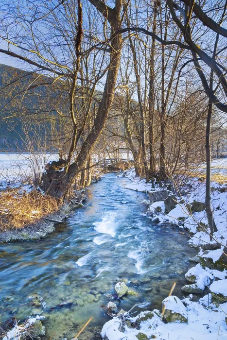 Framed Print : Winter Stream in Ternitz, Lower Austria Print Framed Print : Winter Stream in Ternitz, Lower Austria Print