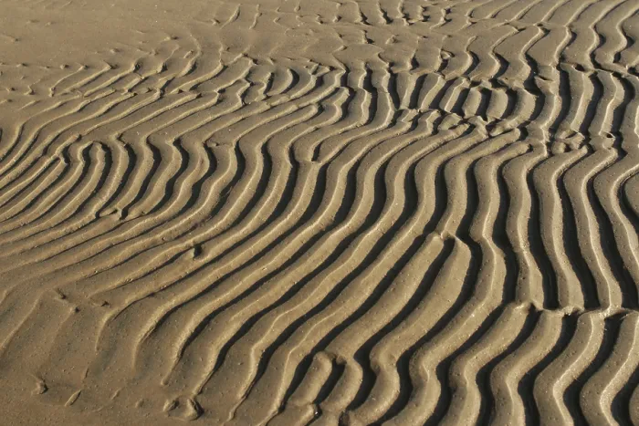 Framed Print : Striped Patterns in the Sand Print Framed Print : Striped Patterns in the Sand Print