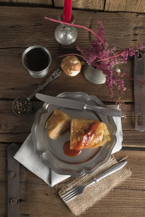 Framed Print : Stuffed Cabbage Leaf Print