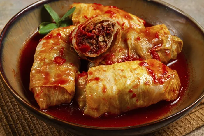 Framed Print : Stuffed Cabbage Rolls Print, Top View Framed Print : Stuffed Cabbage Rolls Print, Top View